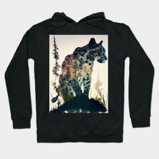 Clouded Leopard Double Exposure Hoodie